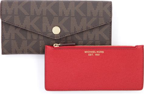 michael michael kors large logo slim wallet|michael kors small trifold wallet.